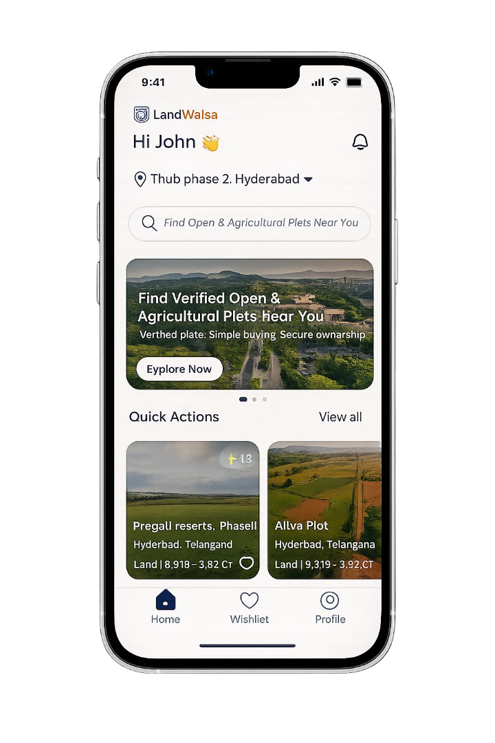 Landwalaa Mobile App Interface
